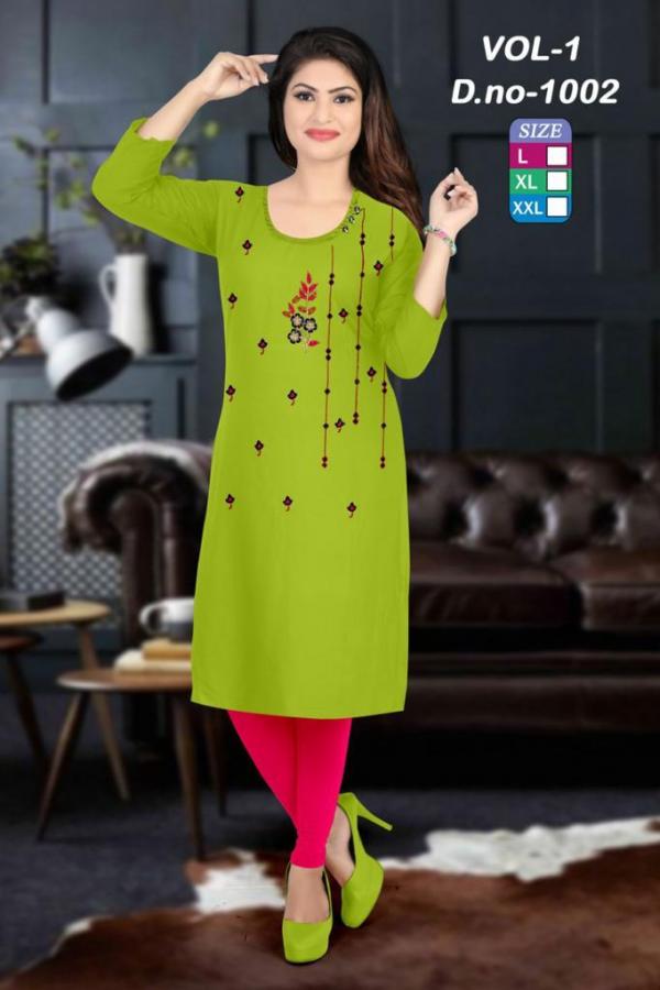 Rich Look-Rayon-With-Handwork-Kurti